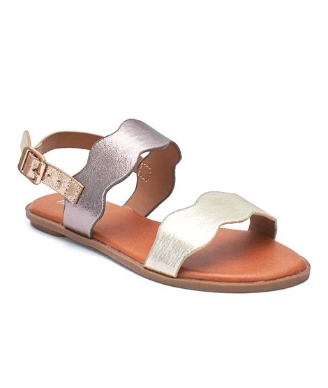 Servis Ndure Patent Sandal For Girl Gold (ND-GE-0193)