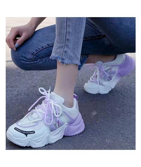 Shoppinggaardi Queen Chunky Shoes For Women Purple
