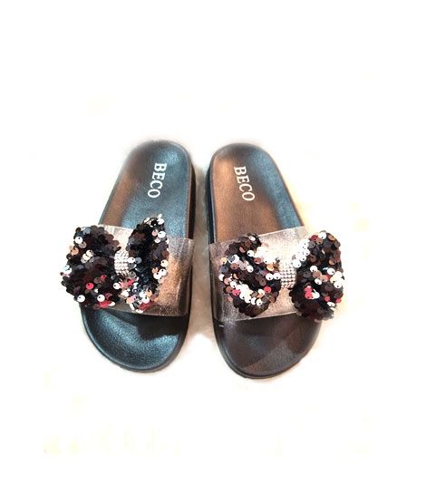 Shoppinggaardi Sparkle Bow Slippers For Women (SG-BE1)
