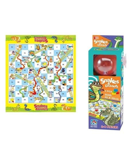 Quickshopping Snakes & Ladders Game For Kids 4 Pcs Set (0557)