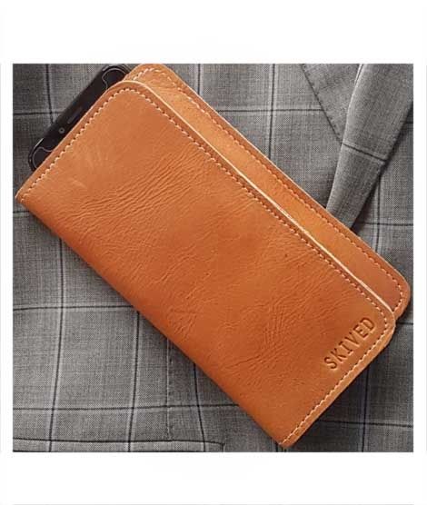Snug Tanned Leather Wallet/Card Holder For Men Canary