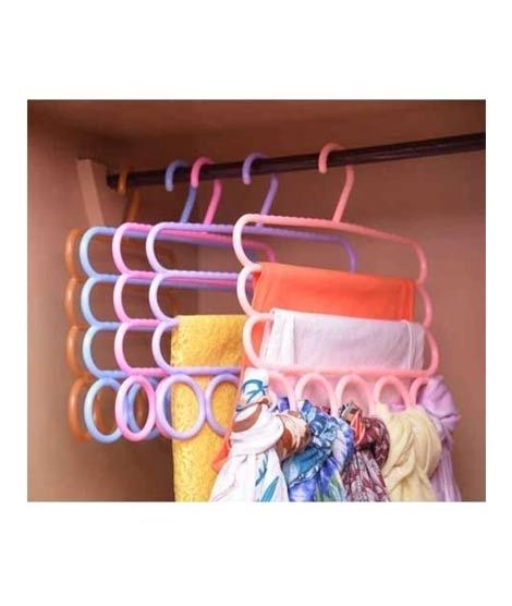 The RUBIAN Store 2 IN 1 5 Rings 3 Layers Hanger