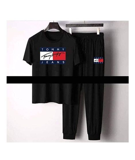 The Smart Shop Tommy Hilfiger T-Shirt and Trouser Black (MTS01)