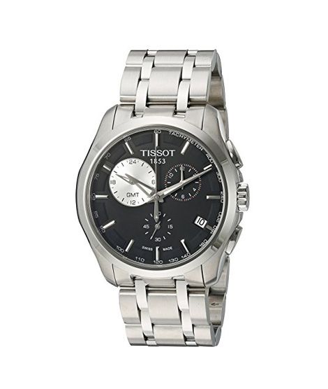 Tissot Couturier Gmt Men's Watch Silver (T0354391105100)
