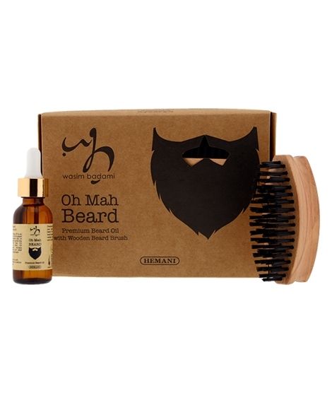 WB By Hemani Oh Mah Beard Premium Beard Oil With Wooden Beard Brush