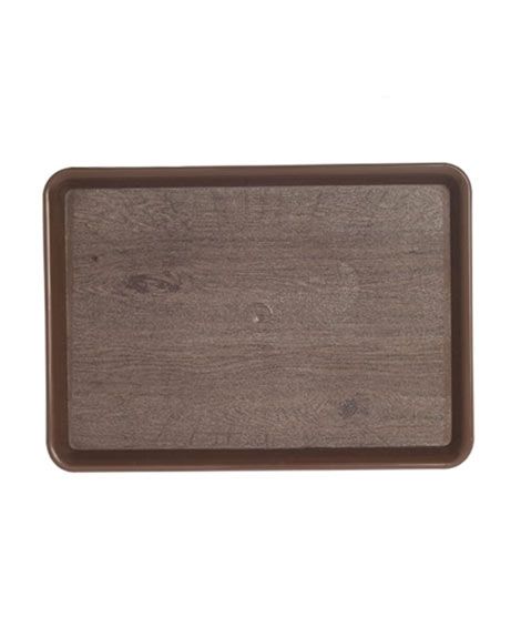 Appollo Wood Style Serving Tray Medium Brown Pack Of 2