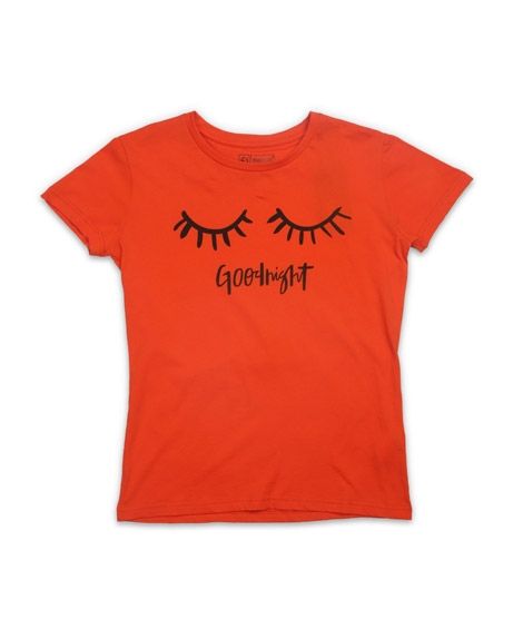 Evenodd Good Night T-Shirt For Women Orange (WWHT2013)