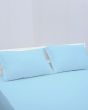 Rainbow Linen Bed Sheet Set Queen Size Light Blue (Pack Of 3)