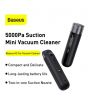 Baseus 5000Pa Mini Car Vacuum Cleaner Black (CRXCQA2)