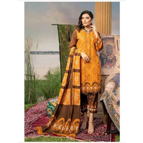 Noorma Kaamal Wintry Linen Khaddar Collection Lily Unstitched 3 Piece (06)