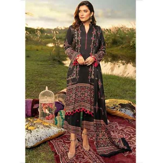 Noorma Kaamal Wintry Linen Khaddar Collection Tulip Unstitched 3 Piece (01)