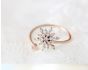 Style Axis Crystal Ring For Women - Golden
