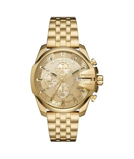 Gold diesel watch sales price