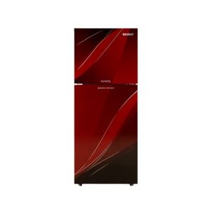 Orient Marvel 380 Glass Door Inverter Freezer-On-Top Refrigerator 13 Cu Ft Blaze Red