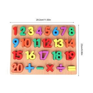 123 Numbers Thick Wooden 3D Board Puzzle (PX-10508)