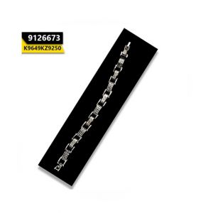 Kayazar Men's Bracelet Matte Black Silver Chain Style (9126673)