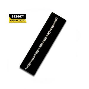 Kayazar Men's Bracelet Matte Silver With Black Stone (9126671)