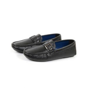 Sage Leather Casual Moccasin For Men Black (120063)-44 - Euro