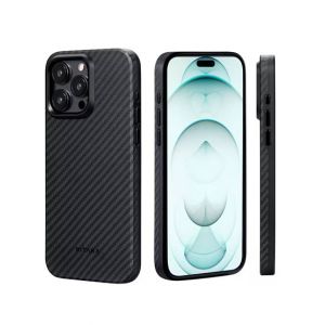Pitaka Aramid Fiber MagEZ Case Pro For iPhone 15 Pro - Black/Grey Twill
