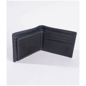 Afreeto Black Leather Wallet + 2 Leather Keychains