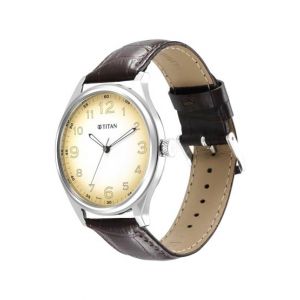 Titan Trendsetters Collection Men's Leather Watch - Brown (1802SL14)