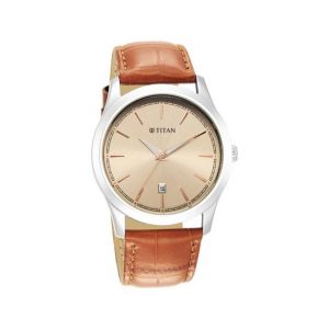 Titan Trendsetters Collection Men's Leather Watch - Tan (1823SL04)
