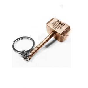 Afreeto Metal Thor Hammer Bronze Keychain