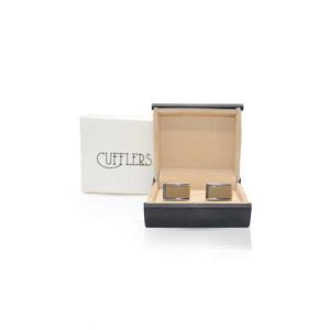 Cufflers Novelty Rectangle Design Cufflinks With Free Gift Box CU-2027-Brown