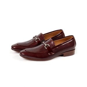 Sage Leather Formal Shoes For Men Maroon (210214)-44 - Euro