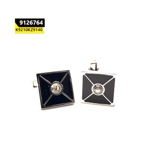 Kayazar Fashion Men's Cufflink Silver Black Cross Crystal (9126764)
