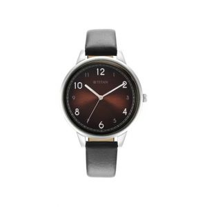 Titan Trendsetters Collection Women's Leather Watch - Dark Grey (2648SL05)
