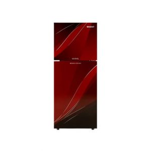 Orient Marvel Glass Door Inverter Freezer-On-Top Refrigerator 18 Cu Ft Blaze Red