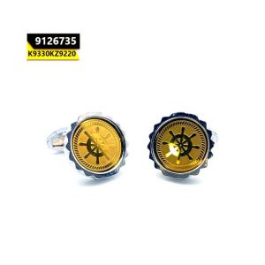 Kayazar Stylish Men's Cufflink Silver Gold Ship Wheel Round (9126735)