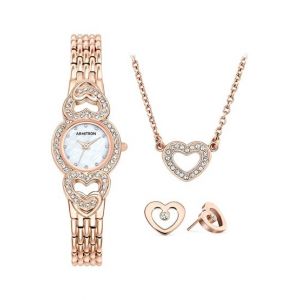 Armitron Women's Watch With Jewellery Set Rose Gold (75/5650MPRGST)