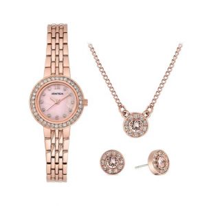 Armitron Women's Watch With Jewellery Set Rose Gold (75/5685PMRGST)