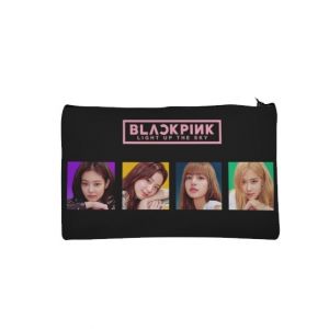 Traverse Black Pink Digitally Printed Pencil Pouch (T400)