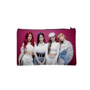 Traverse Black Pink Group Digitally Printed Pencil Pouch (T411)