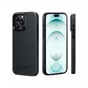 Pitaka MagEZ Aramid Fiber Case Pro For iPhone 15 Pro Black/Blue Twill (PIT-0016)