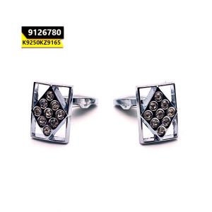 Kayazar Modern Men's Cufflinks Silver Hollow Diamond (9126780)