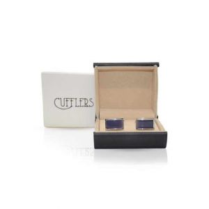 Cufflers Novelty Rectangle Design Cufflinks With Free Gift Box CU-2027-Purple