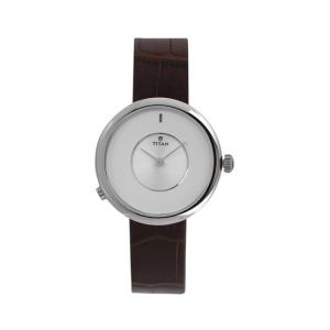Titan Analog Women's Leather Watch - Brown (90060SL01)