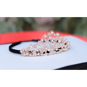 Wish Luxury Crystal Crown Headband For Girls Black