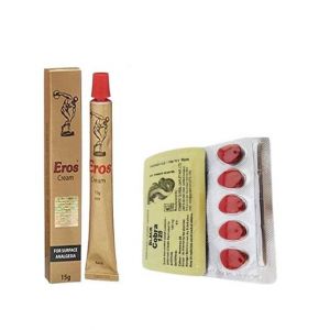 A1 Store Eros Men Timing Cream & 125 Erection Tablets