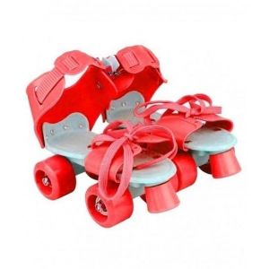 A2Z Accessories 4 Wheel Skating Shoes For Kids Red