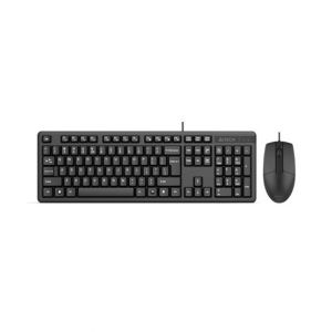 A4tech USB Wired Keyboard & Mouse Black (KK-3330S)