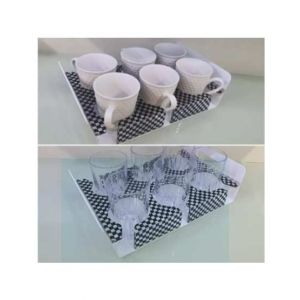 Easy Shop Acrylic Cups and Glass Holder Tray
