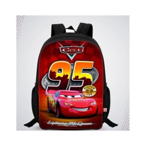 Traverse Cars 95 Digital Printed Kids Bag - Black (T295S)