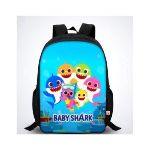 Traverse Baby Shark Printed Kids Bag - Black (T875S)