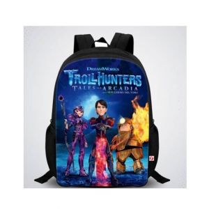 Traverse Troll Hunter Digital Printed Kids School Backpack - Black (T860S)