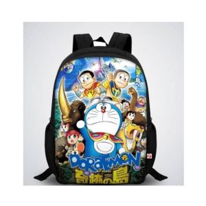 Traverse Doraemon Digital Printed Kids School Backpack - Black (T849S)